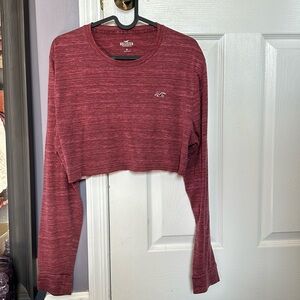 Hollister cropped long sleeve shirt